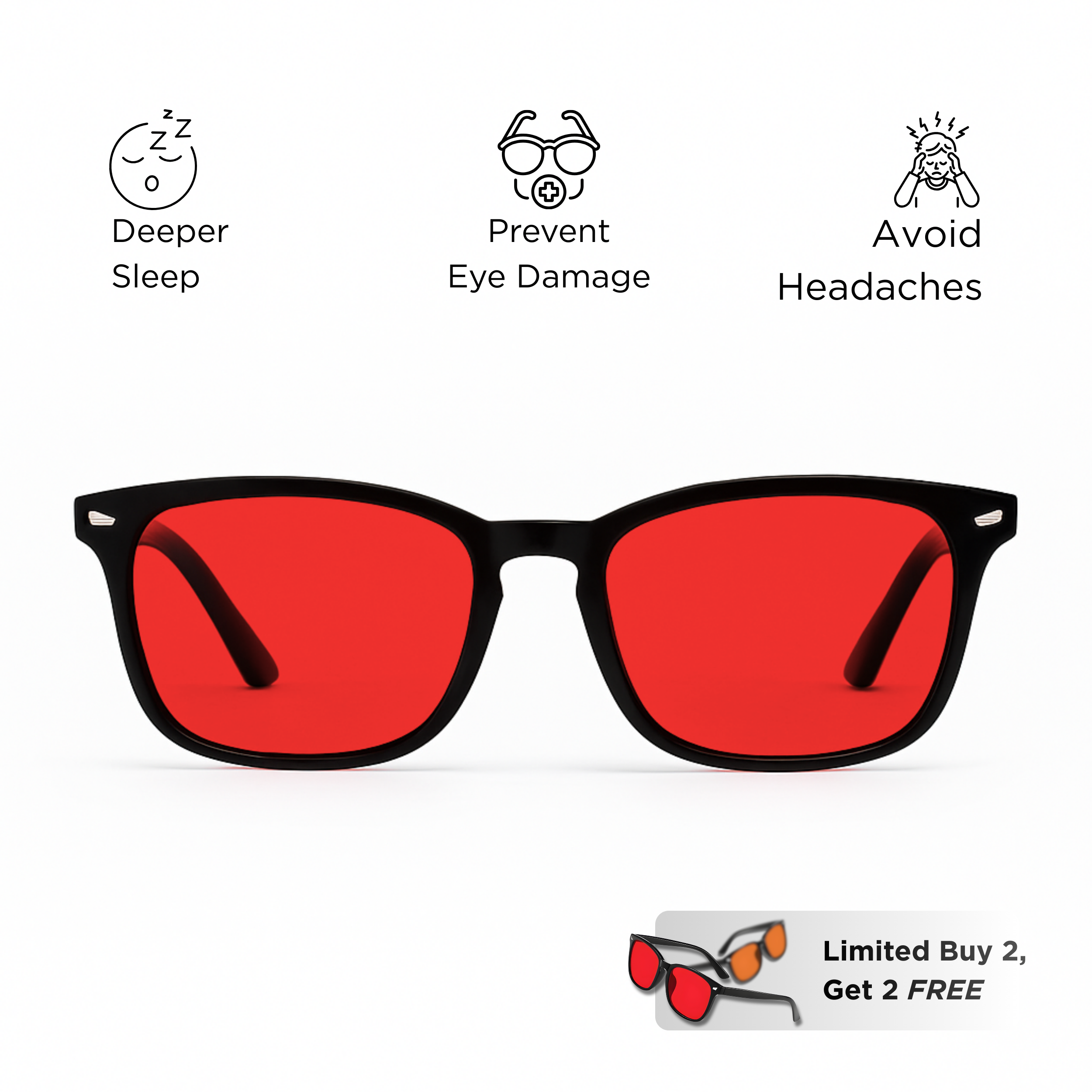 Shade® | Unisex Red Lens Glasses